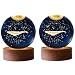 Crystal Ball Lamp with 3D Engraving and Luminous Base - 2 Pack (Whale)