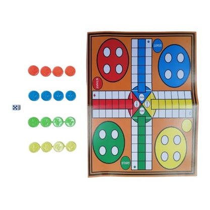 Ludo on Card 20pc | Classic Family Board Game | Travel-Friendly Mini Set