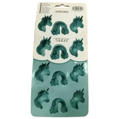 Silicone Chocolate Mold - Unicorns And Rainbows - 22×10.5cm (Blue)