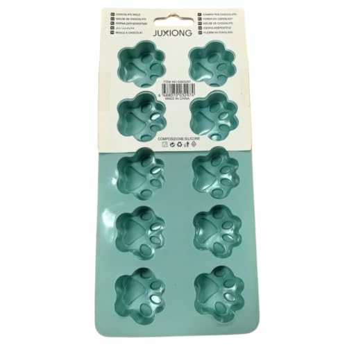 Silicone Chocolate Mold - Paw Prints - 21.5×11 cm (Blue)