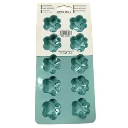 Silicone Chocolate Mold - Paw Prints - 21.5×11 cm (Blue)