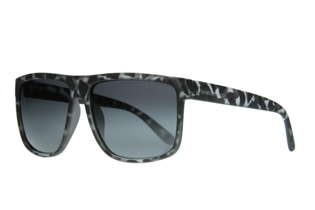 Lentes & Marcos "Goya" Polarised Grey Tortoise-Shell Flat-Top Sunglasses