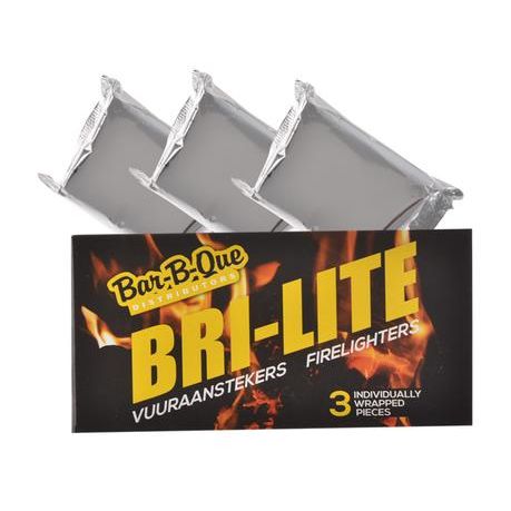 Bulk Pack x15 Fire Lighters Bri Lite 3 Piece - Individually Wrapped