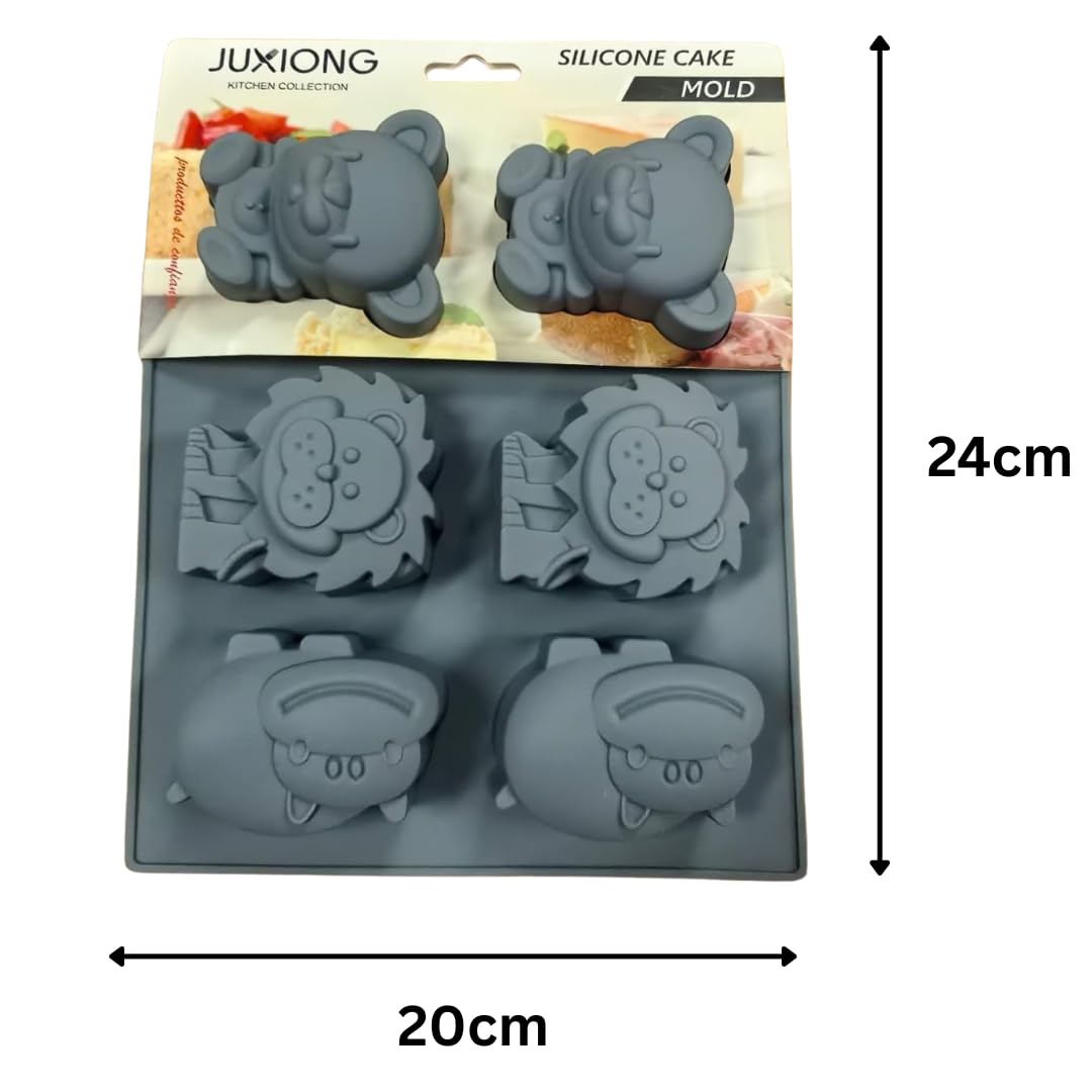 Silicone Cake Mold - Animals - 24x20cm (Grey)