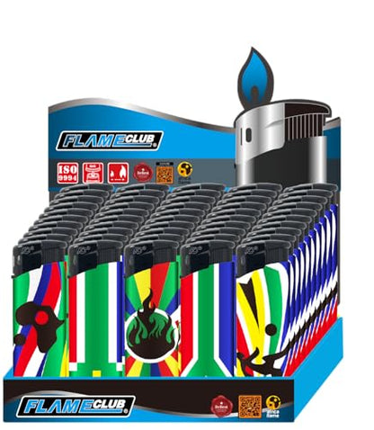 N2 Electronic Lighters 50's Tray (SA Flag)