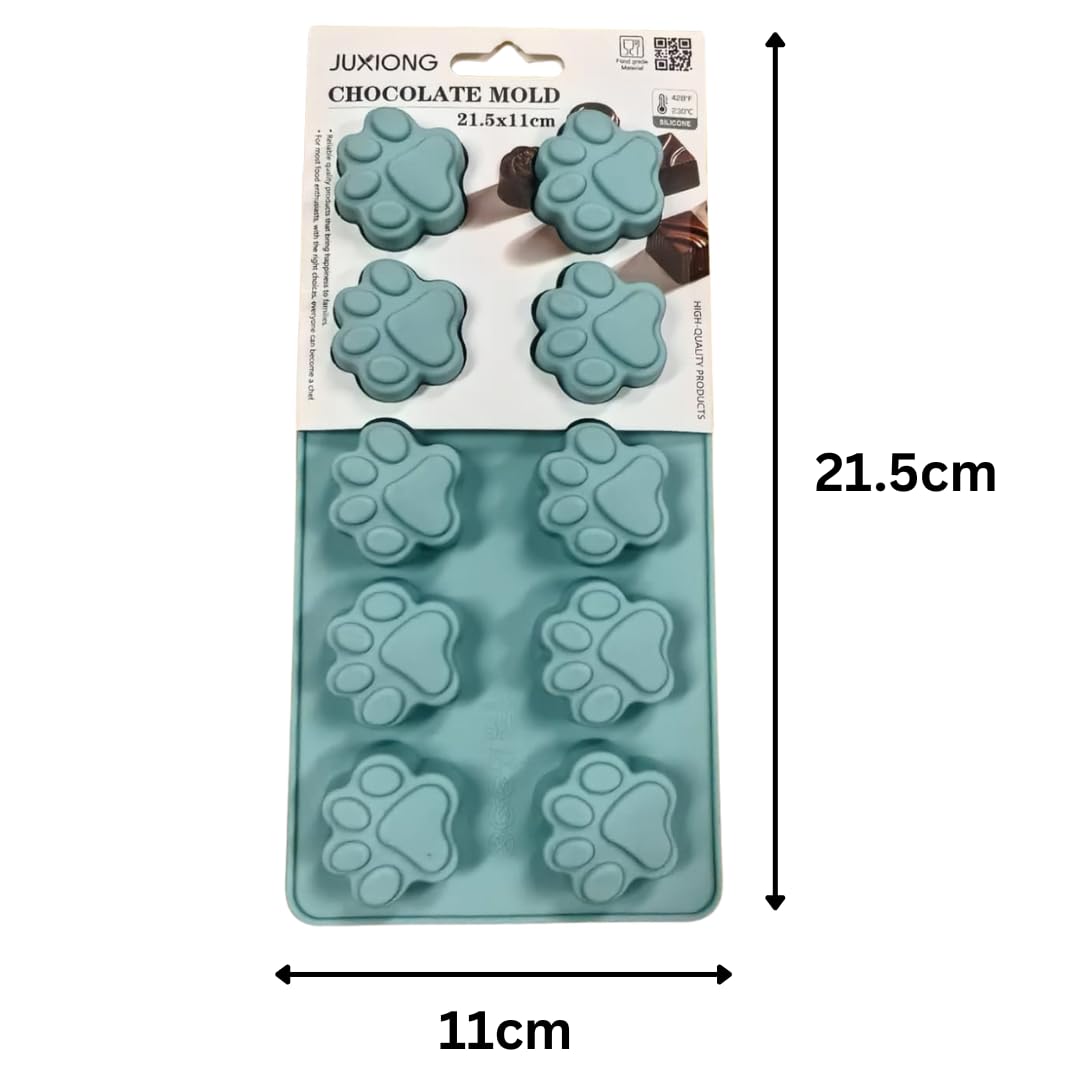 Silicone Chocolate Mold - Paw Prints - 21.5×11 cm (Blue)