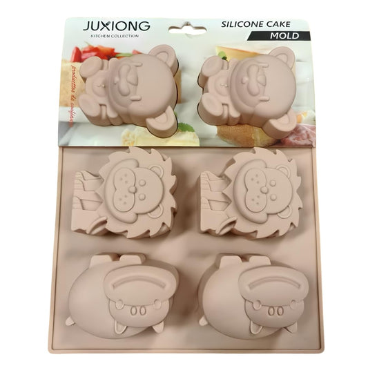 Silicone Cake Mold - Animals - 24x20cm (Pink)