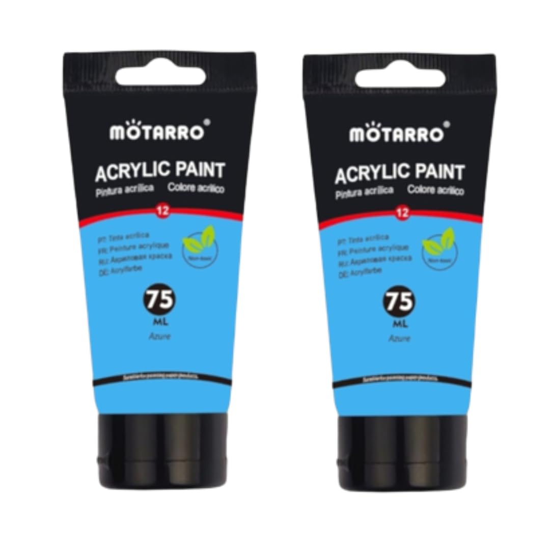 2 Pack Acrylic Paint – 75ml Tubes (Azure)
