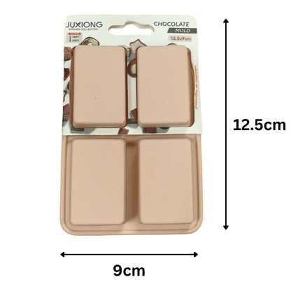 Silicone Chocolate Mold - Mini Rectangles - 12.5×9cm (Pink)