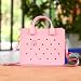 Nana EVA Croc Bag with Shoulder Strap – Lightweight Waterproof Tote Handbag (Pink)