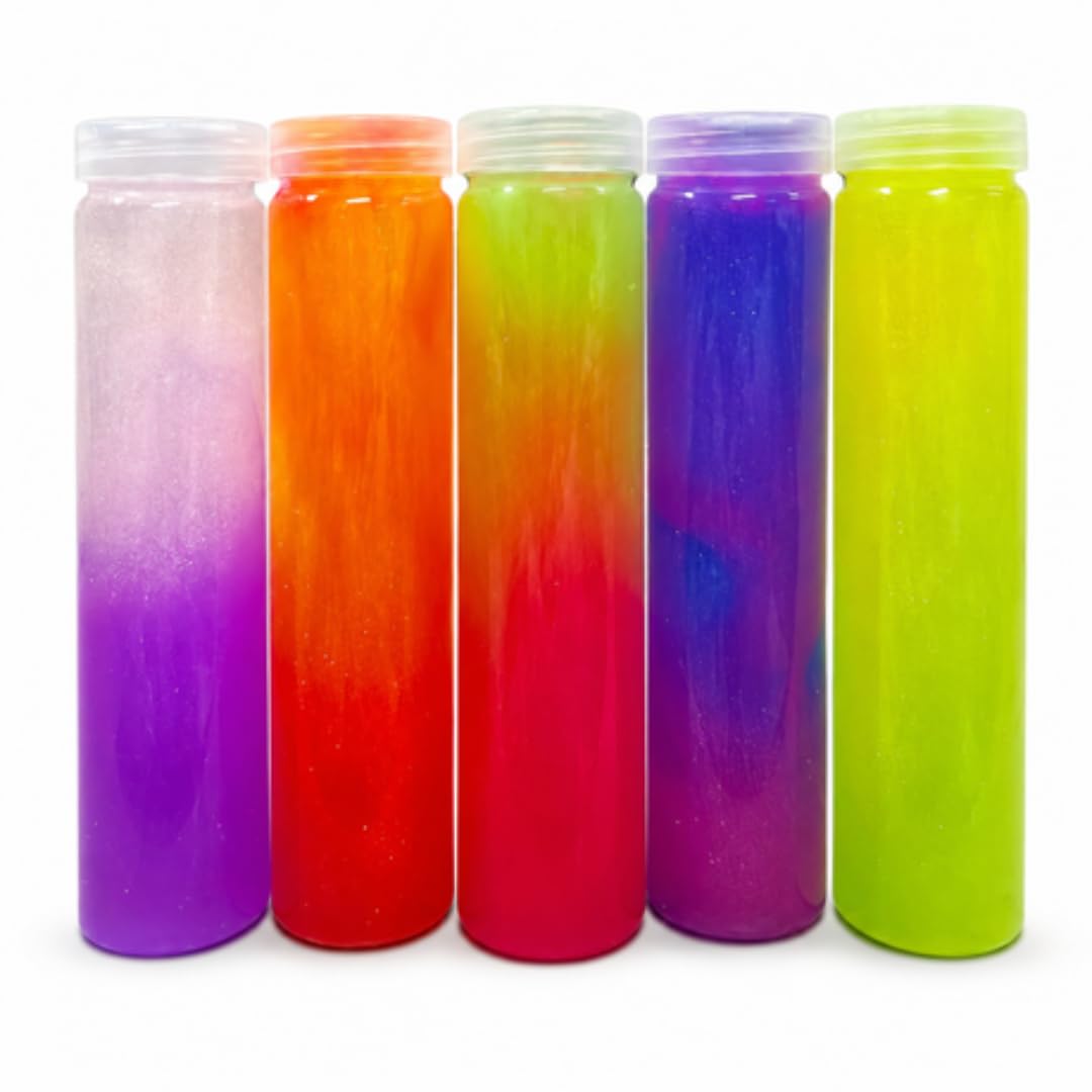 Crystal Mud Neon Tube Slime, Multicolour, 20 Pack, Kids Sensory Play