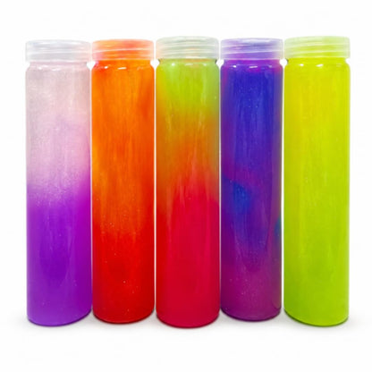 Crystal Mud Neon Tube Slime, Multicolour, 20 Pack, Kids Sensory Play