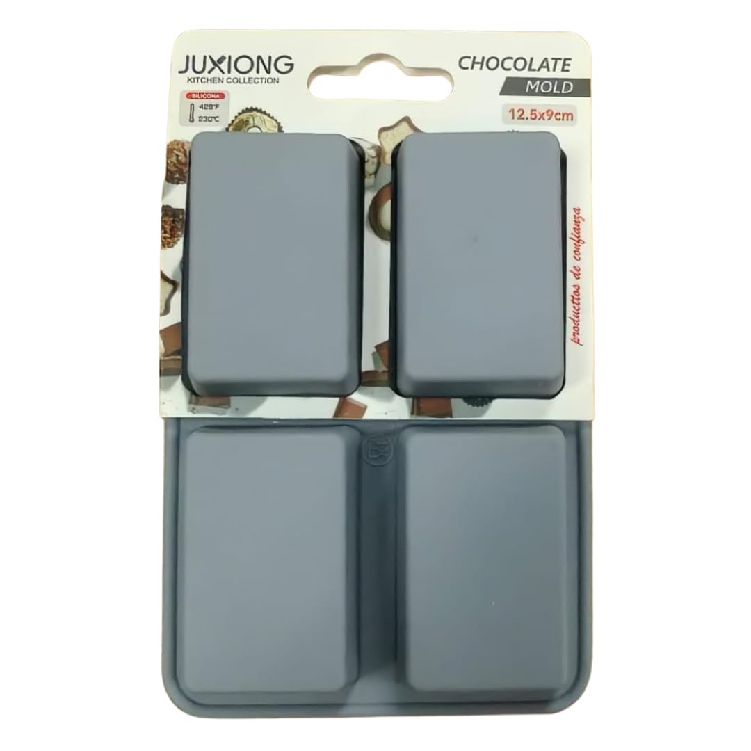 Silicone Chocolate Mold - Mini Rectangles - 12.5×9cm (Grey)