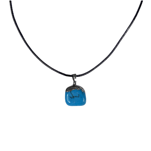 Earth Stone Collection - Polished Crystal Stone Necklace (Turquoise)