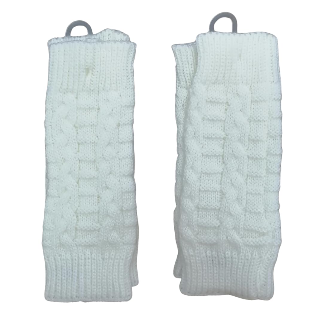 2 Piece Arm Warmers - White