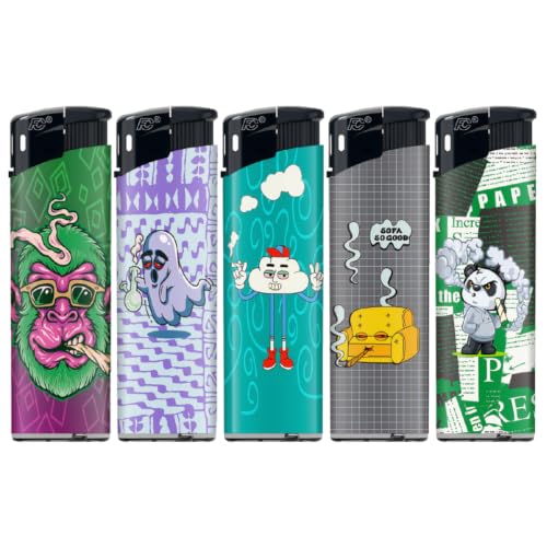 N2 Electronic Lighter - 5 Pack With 330ml Gas (Smoking)