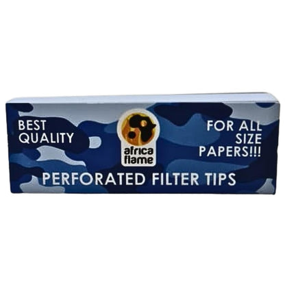 Value Pack - 10 Africa Flame Hemp Rolling Papers And 7 Filters Tips - White