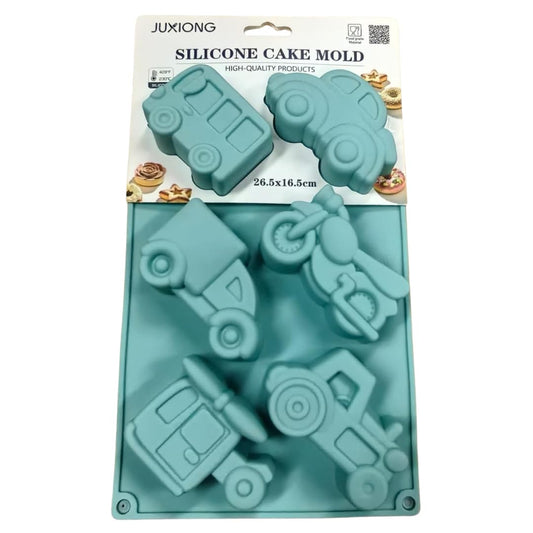 Silicone Cake Mold - Transport - 26.5x16.5cm (Blue)