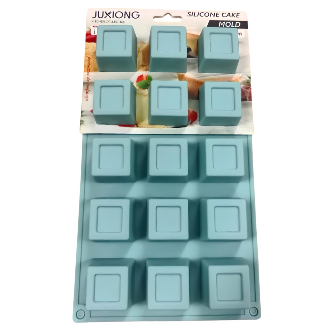 Silicone Cake Mold - Mini Squares - 29×17cm (Blue)