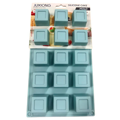 Silicone Cake Mold - Mini Squares - 29×17cm (Blue)