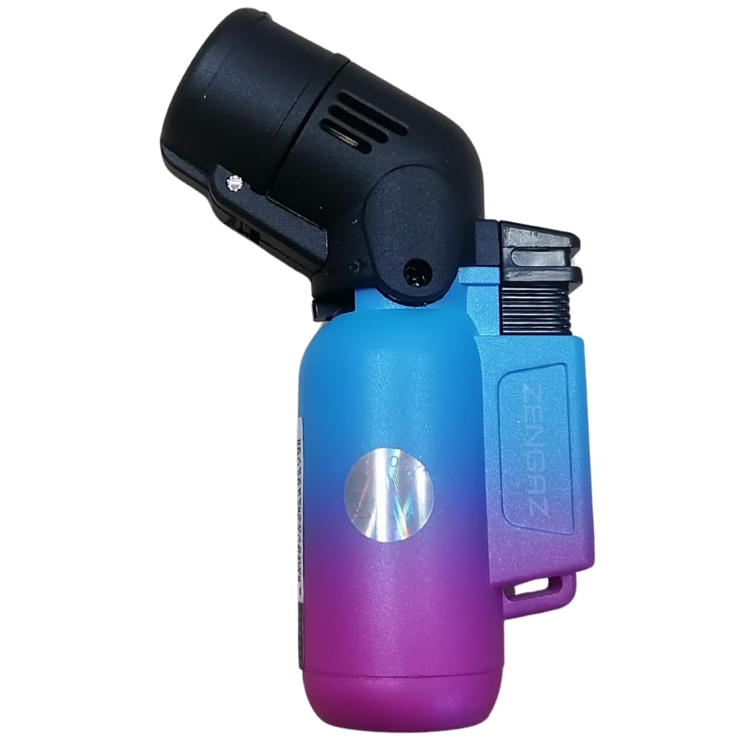 ZL-17 Angle Double Jet Torch Lighter - Blue-Purple