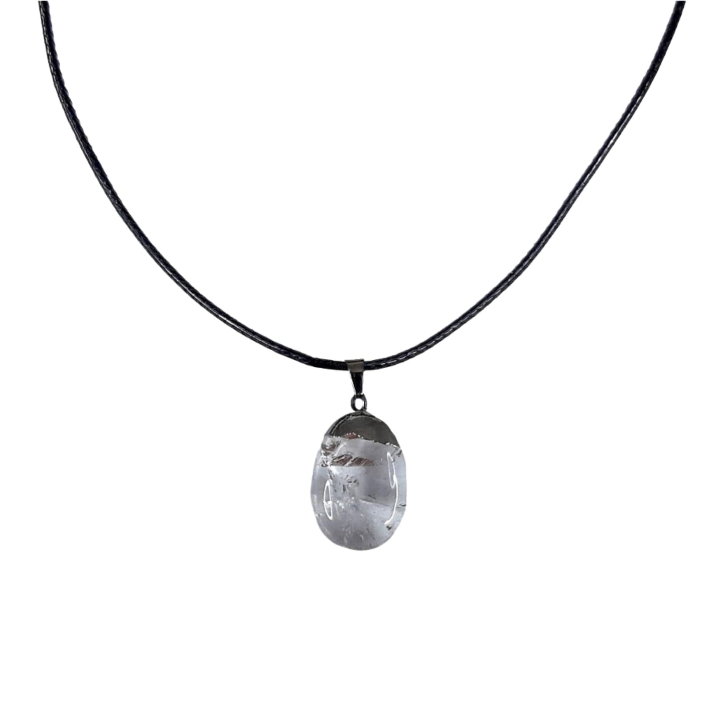 Earth Stone Collection - Polished Crystal Stone Necklace (Crystal)