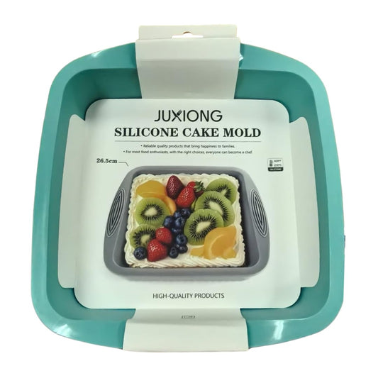 Silicone Cake Mold - Square - 26.5x26.5cm (Blue)