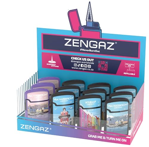 ZL3 Glenn John Art Mega Jet Flame Travel Lighter Tray - 12 Pack (Tray 1)