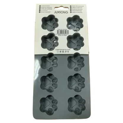 Silicone Chocolate Mold - Paw Prints - 21.5×11 cm (Grey)