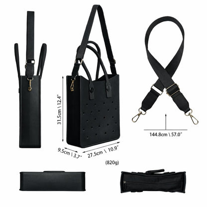 EVA Croc Tote Bag with Adjustable Strap – Ztylish (Black)