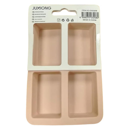 Silicone Chocolate Mold - Mini Rectangles - 12.5×9cm (Pink)