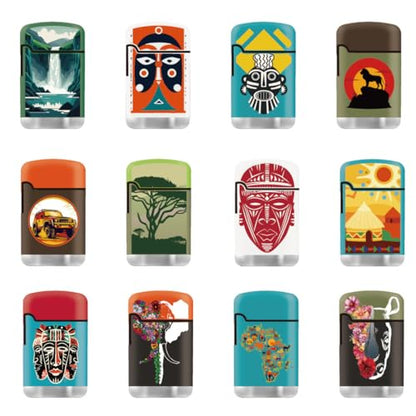 ZL3 Africa Mix Cube – 48 Piece Display Torch Jet Lighters