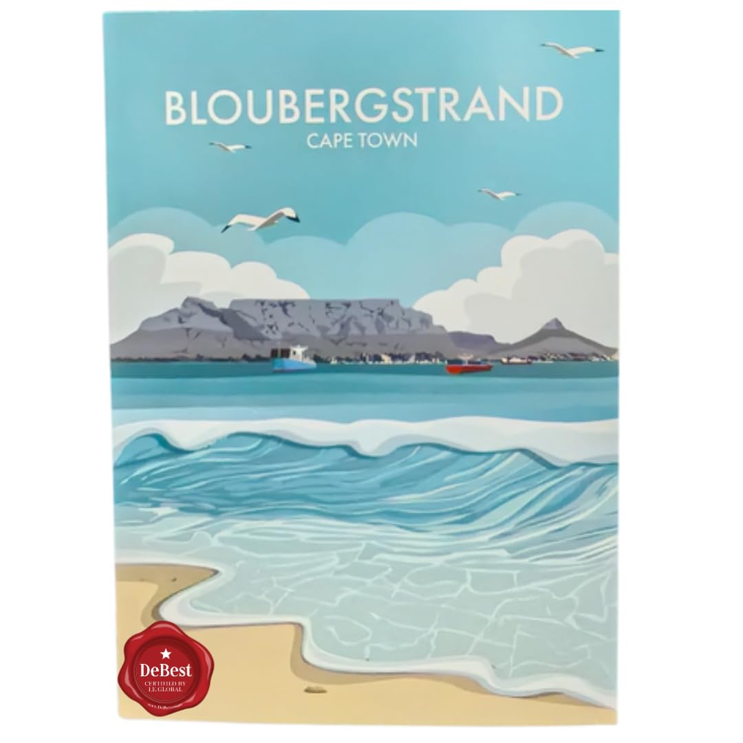 Debest Cape Town Travel Art Card A5 Bloubergstrand and ZL3 Torch Jet Lighter
