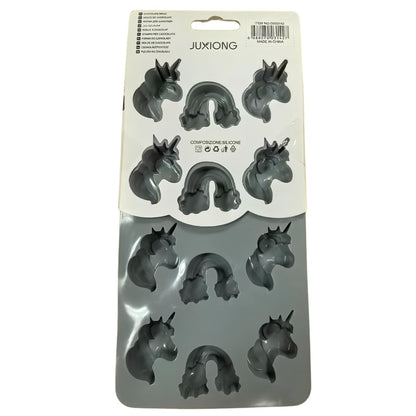 Silicone Chocolate Mold - Unicorns And Rainbows - 22×10.5cm (Grey)