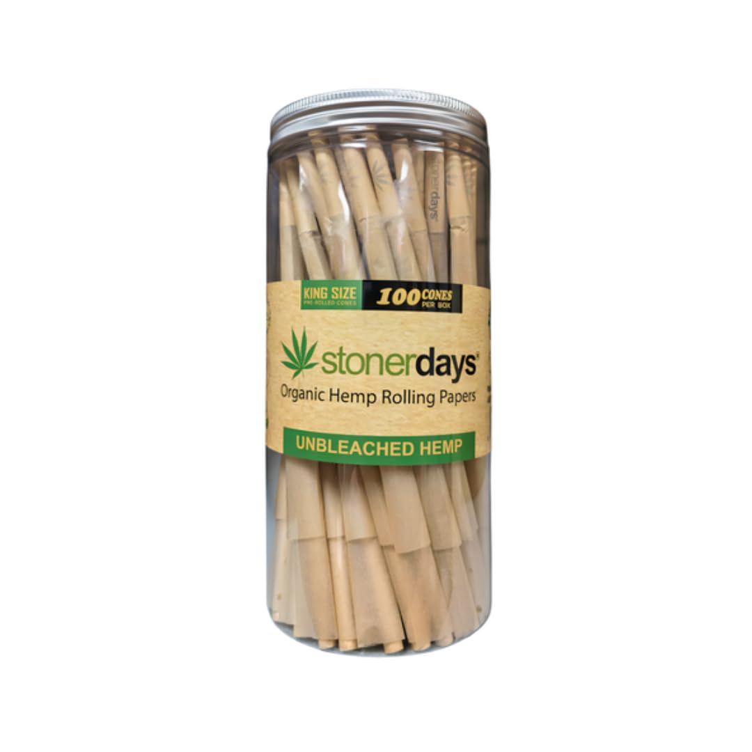 Stoner Days - King Size Pre-rolled Cones - 100 Piece Tub