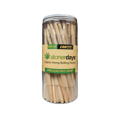 Stoner Days - King Size Pre-rolled Cones - 100 Piece Tub