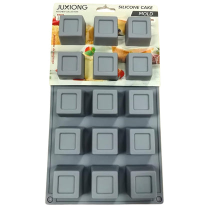 Silicone Cake Mold - Mini Squares - 29×17cm (Grey)
