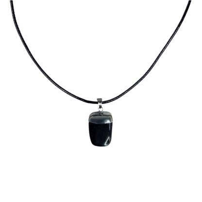 Earth Stone Collection - Polished Crystal Stone Necklace (Onyx)