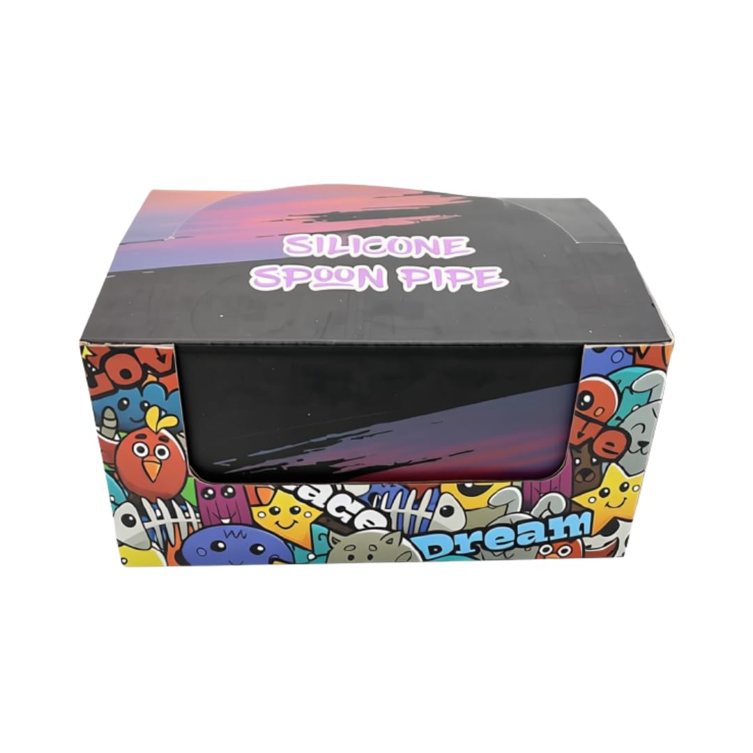Mini Silicone Pipe With Lid - Multi Color - 20 Pack