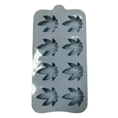 Silicone Chocolate Mold - Cannabis Leaf - 20x10cm (Grey)