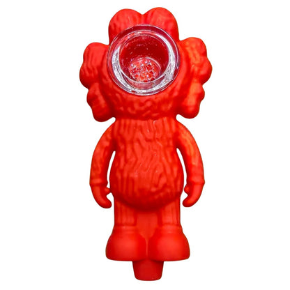 Silicone Rasta Pipe – Elmo (Removable Bowl, 5 Colours) (Red)