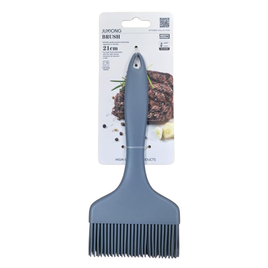 Silicone Flat Basting Brush - 21x9cm (Grey)