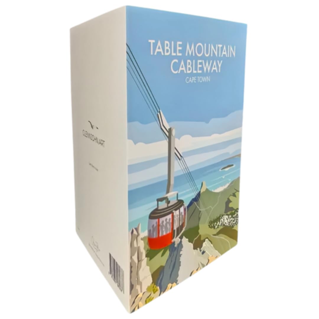 Debest Cape Town Travel Art Card A5 - Table Mountain Cable Way And ZL3 Torch Jet Lighter