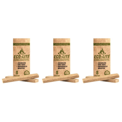 Environmentally Friendly Firelighters 8 Piece - 3 Pack