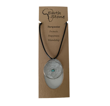 Earth Stone Collection - Dream Catcher Stone Necklace (Turquoise)