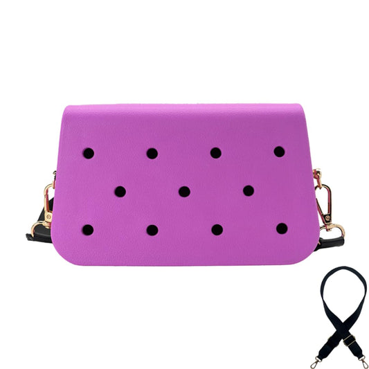 Coco EVA Croc Crossbody Bag – Lightweight Waterproof Shoulder Bag (Purple)