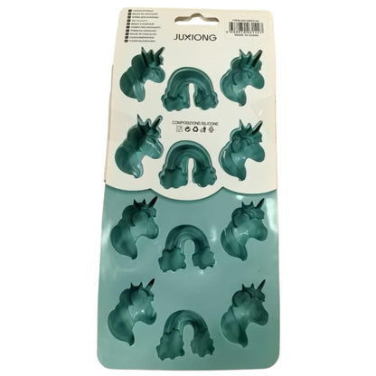 Silicone Chocolate Mold - Unicorns And Rainbows - 22×10.5cm (Blue)