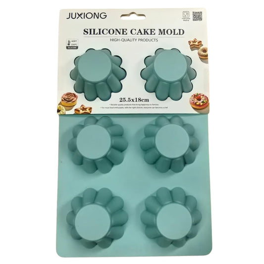 Silicone Cake Mold - Flower - 25.5×18cm (Blue)