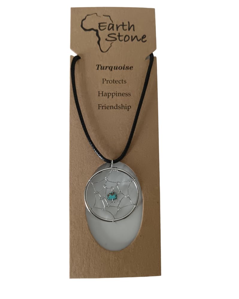 Earth Stone Collection - Dream Catcher Stone Necklace (Amethyst)