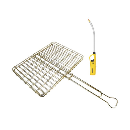 Big Box Braai Grid And Flexible Extra Length Braai Lighter (Yellow)